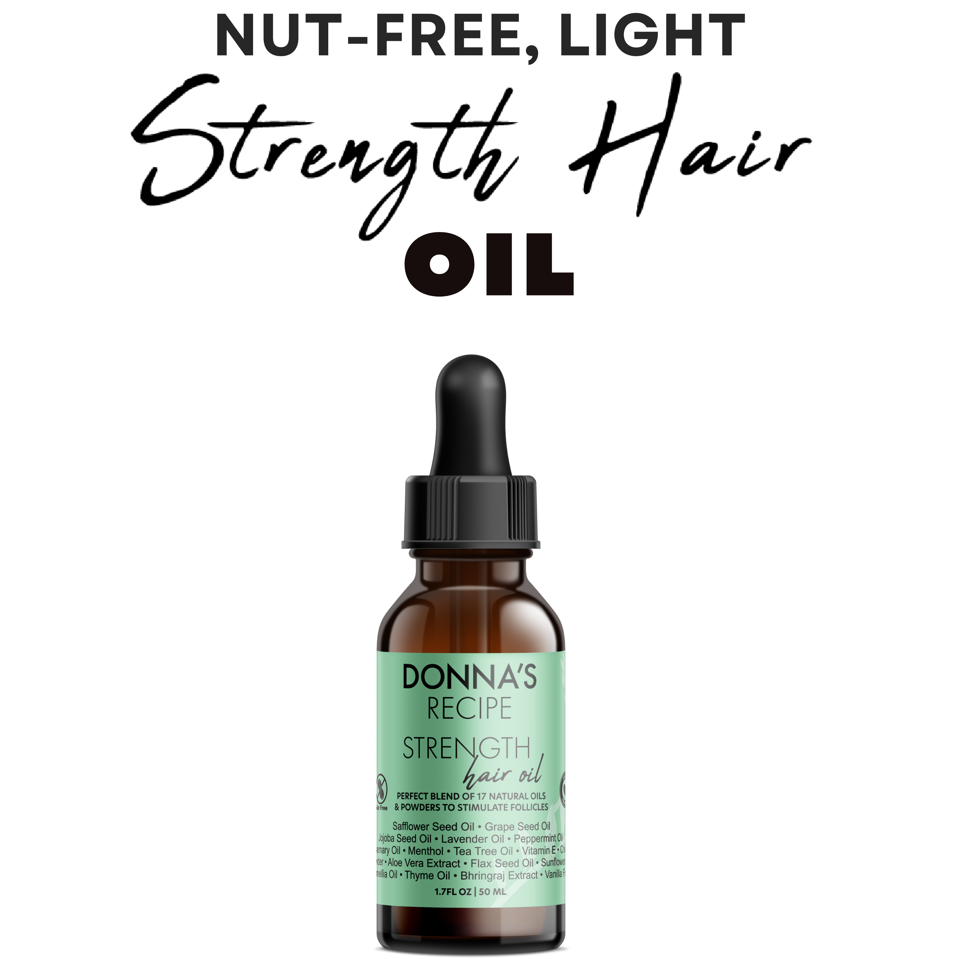 Strength Hair Oil (Light/Nut Free Version) – Donna's Recipe