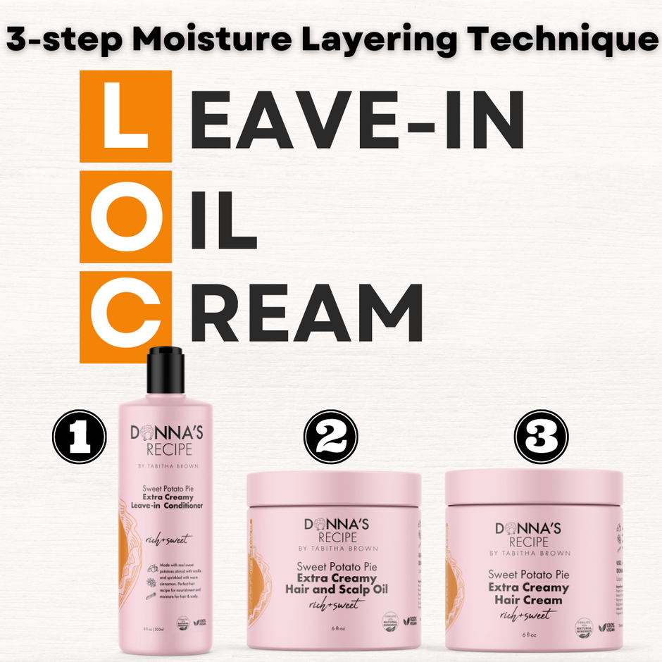 Donna's Recipe Sweet Potato Pie Extra Creamy Hair & Scalp Oil (LOC System) - Donna's Recipe