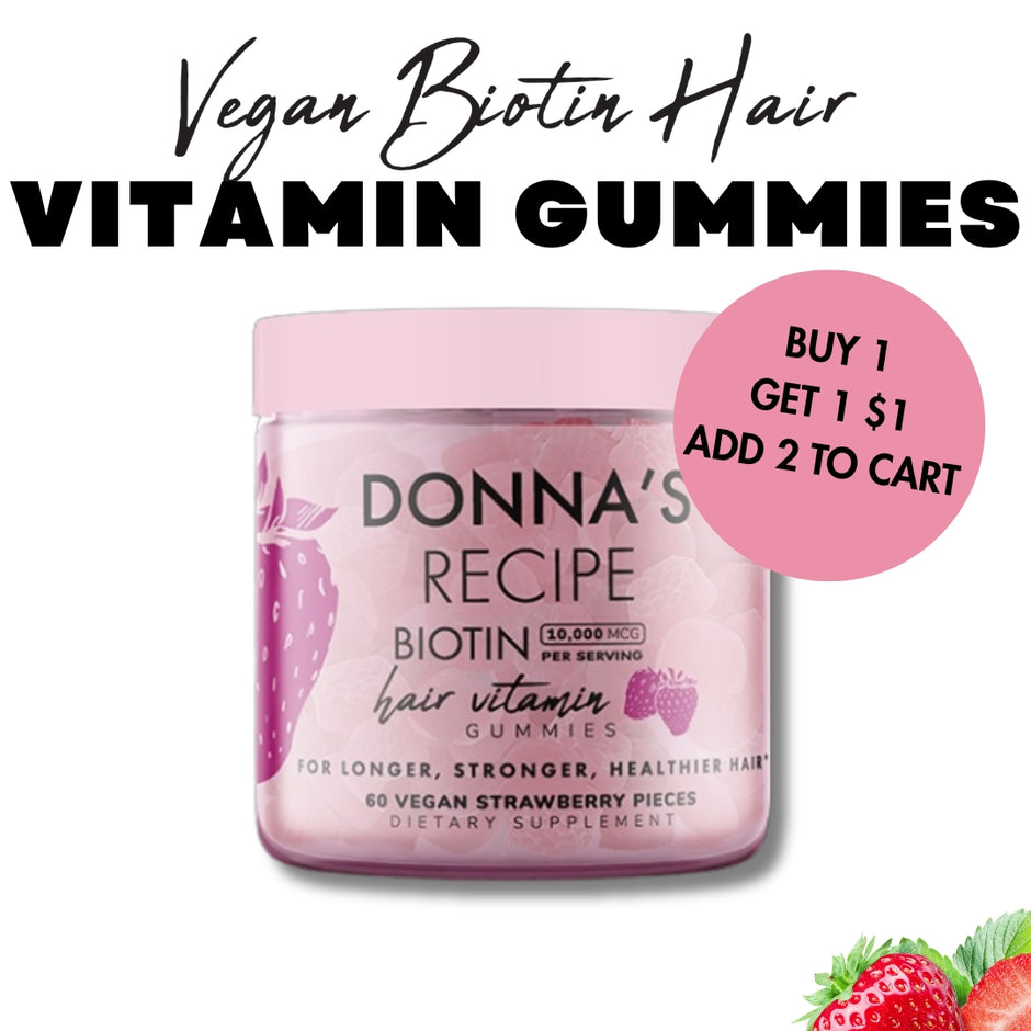 Donna's Recipe Vegan Biotin Hair Vitamin Gummies