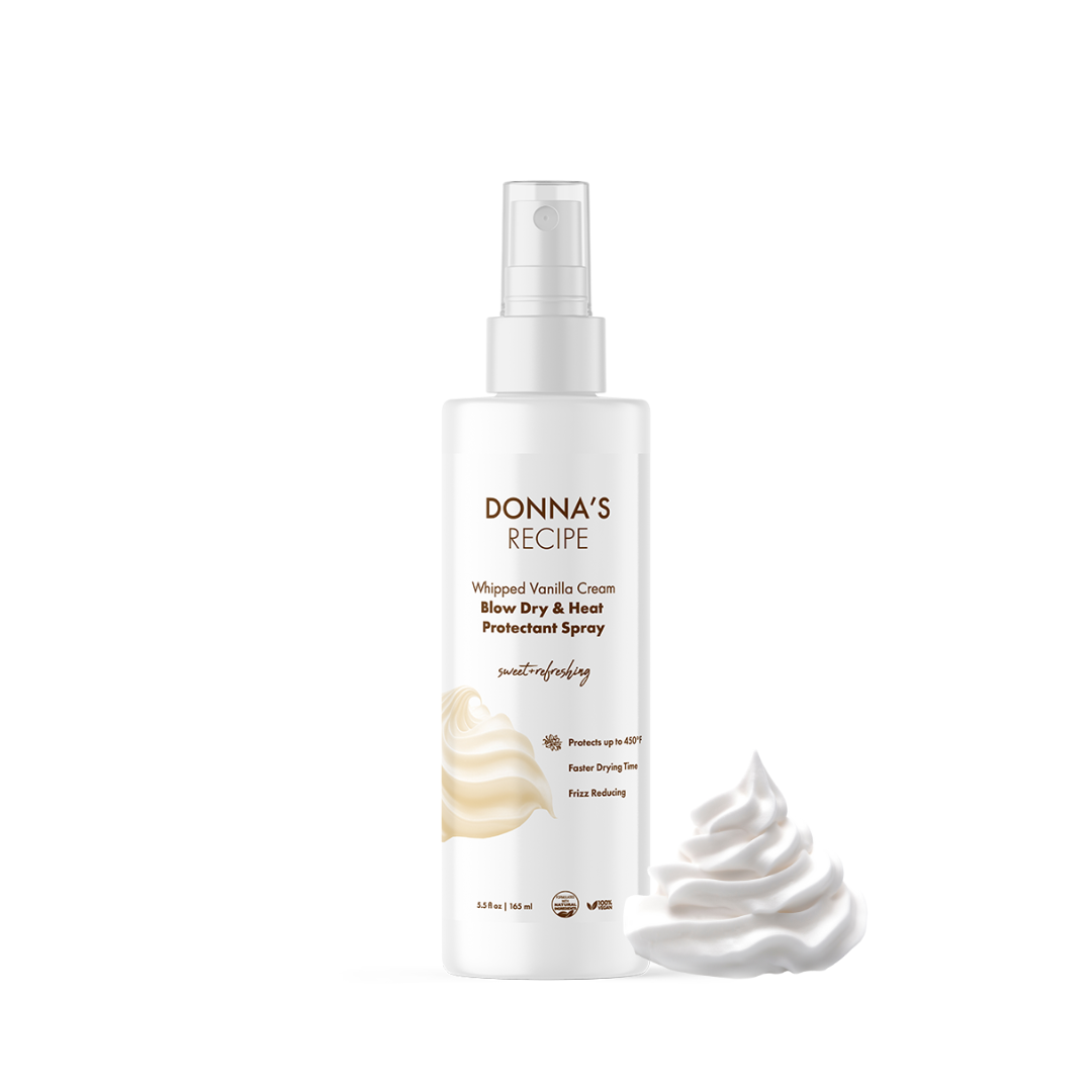 Blow Dry & Heat Protectant Spray - Whipped Vanilla Cream - Donna's Recipe